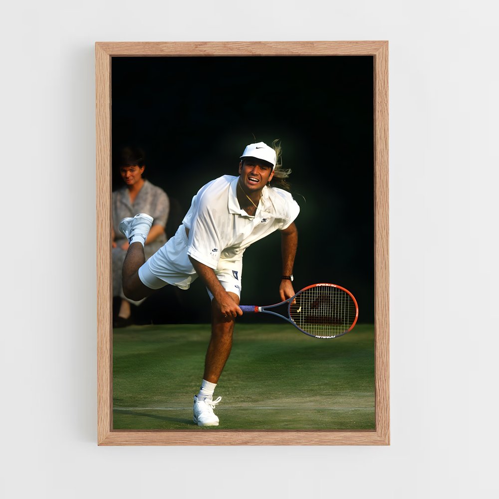 Poster Andre Agassi Tennis Style élégant (vue 4)